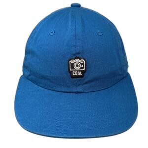 Coal Snapback Hat Blue One Size Adjustable Embroidered Camera Outdoor